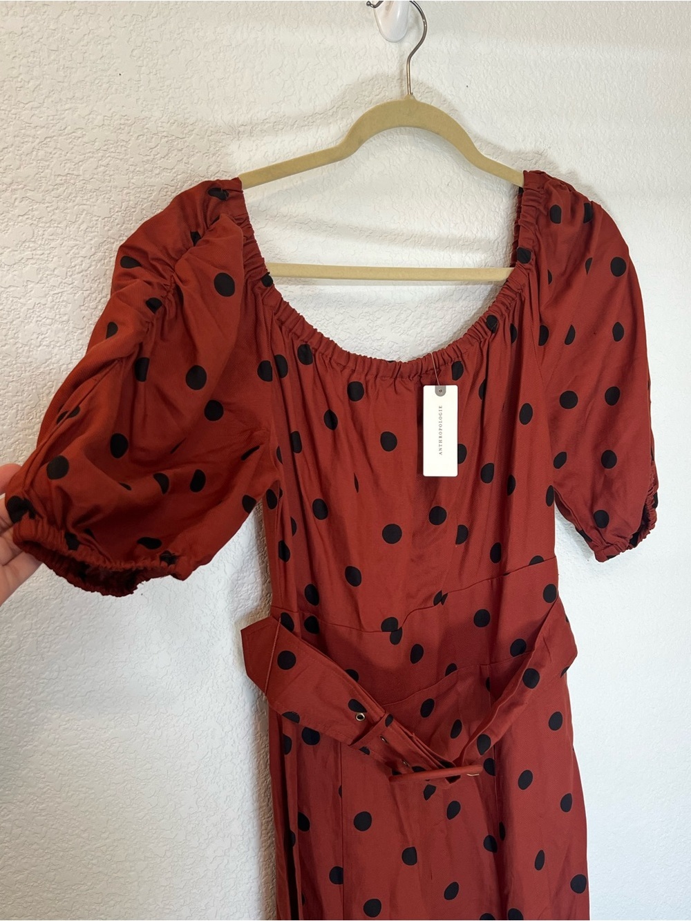 NWT Maeve Anthropologie Lucienne Off-The-Shoulder Maxi Dress- Size 8 - Picture 11 of 16